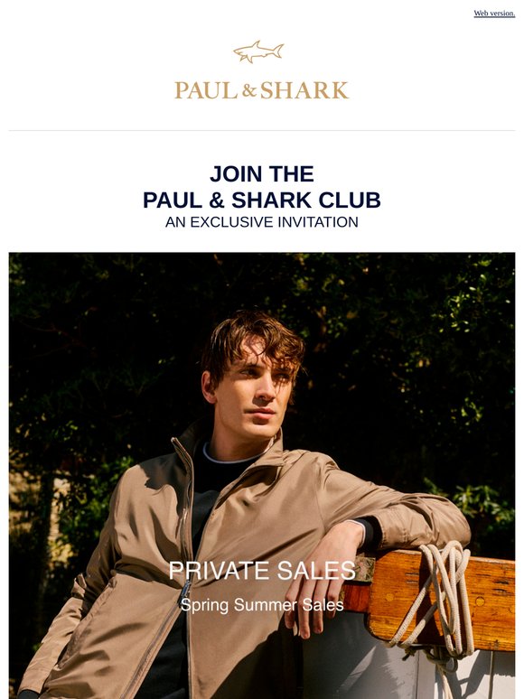 Join the Paul & Shark Club