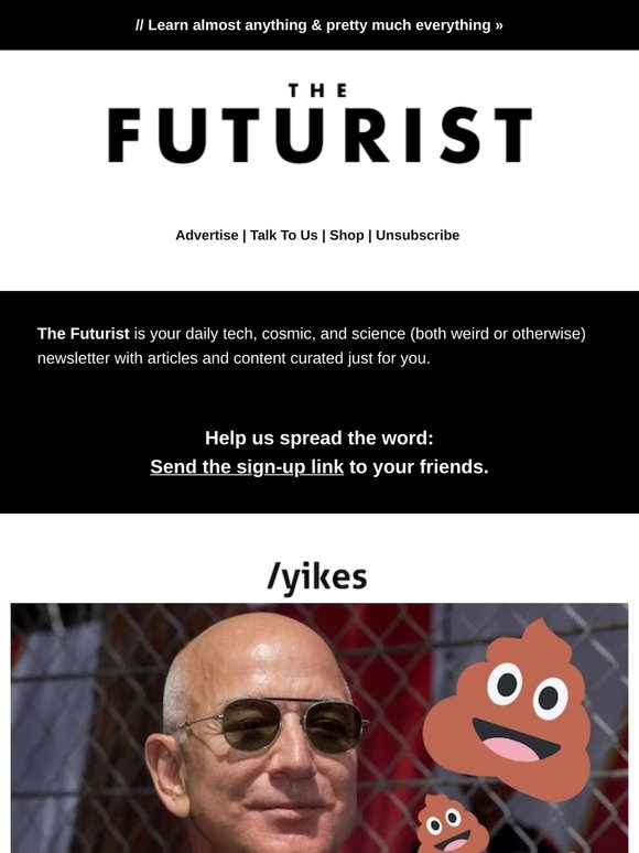 Bezos wants to poop in your pipes
