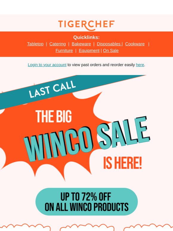Winco Sale Ends Soon