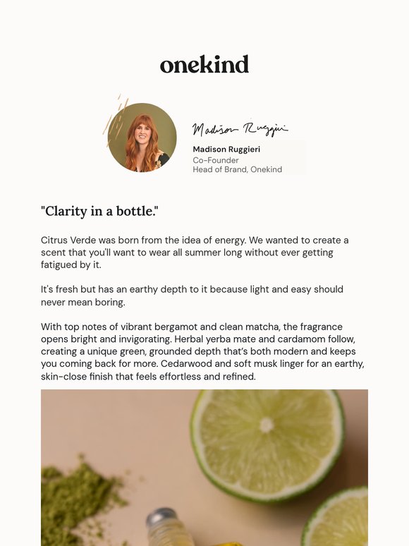 "Fresh, grounded & energizing." 🍋‍🟩🍵🌿