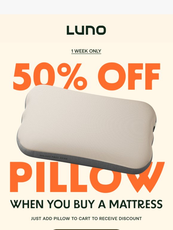 Cam Pillow + Mattress 😴