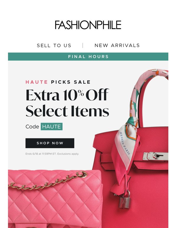 🔥 FINAL HOURS: Extra 10% Off Select Items