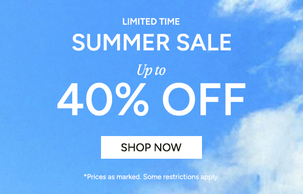 summer sale up to 40% off