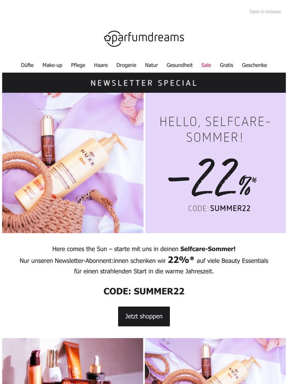 ☀️Sunshiny Deal: -22% auf Selfcare Essentials