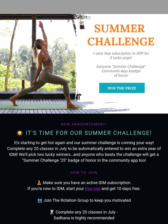 ☀️ Join Our Summer Challenge + A "Feel Good" Power Flow 😊