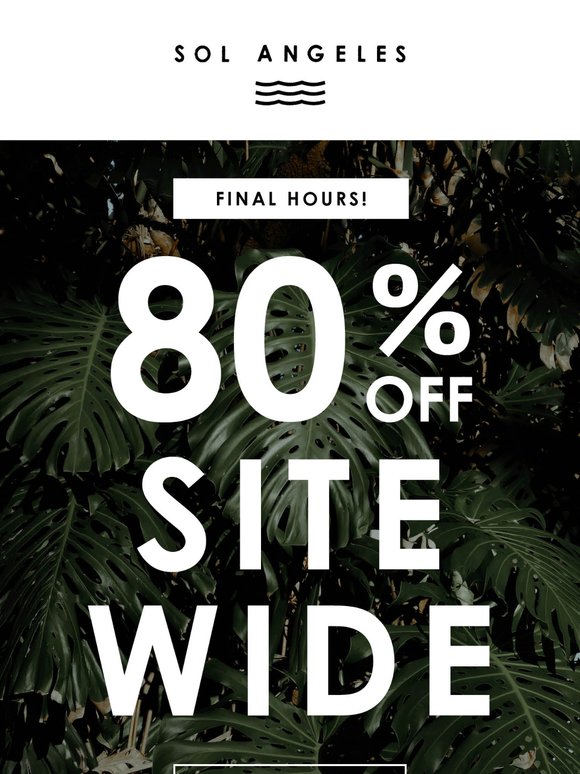 Huge Savings: 80% Off Storewide!