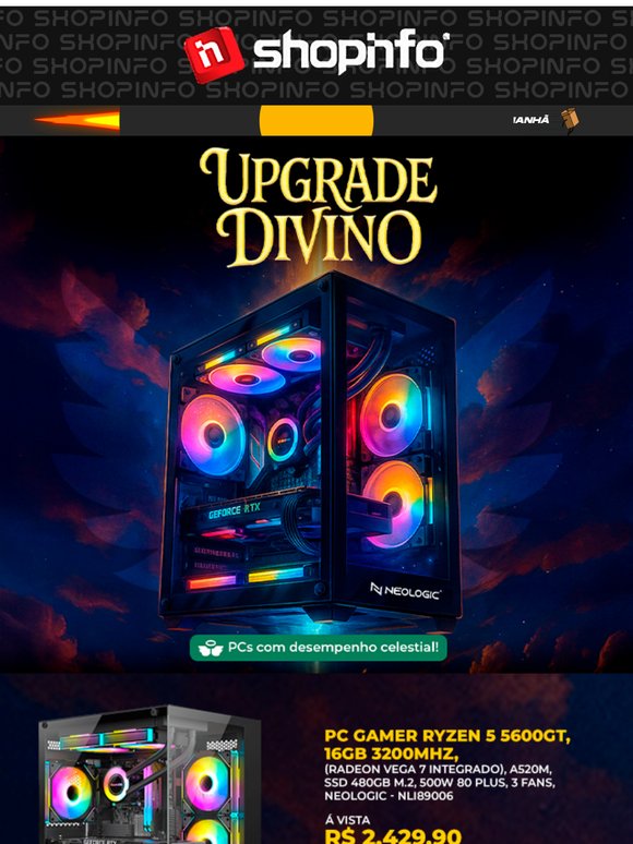 Um upgrade enviado dos céus chegou à Shopinfo ✨