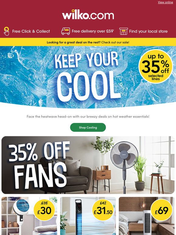 Don't sweat it - there's great deals on hot weather essentials! 🌡️