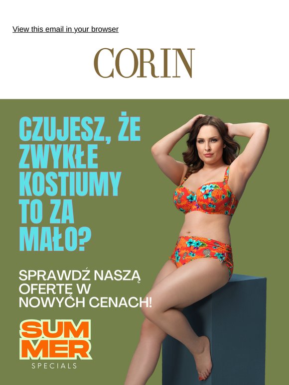 Kostiumy kąpielowe Corin w jeszcze niższych cenach!
