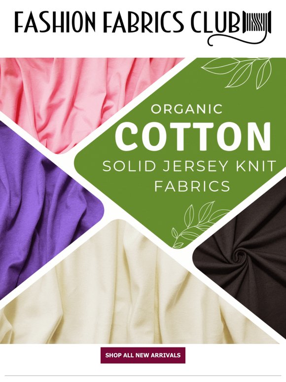 Discover Our New Organic Cotton Jersey Knit Fabrics 🌱