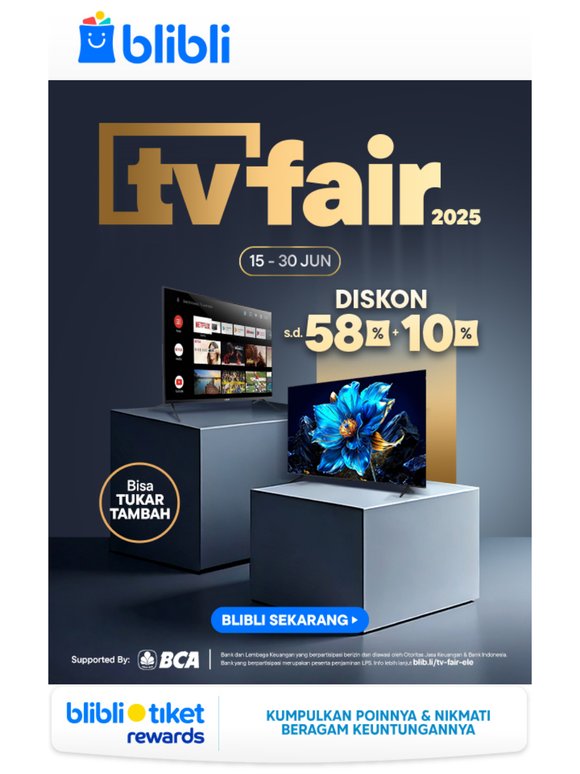 TV Lama Anda Bisa Jadi TV Baru📺Tukar Tambah Sekarang👇