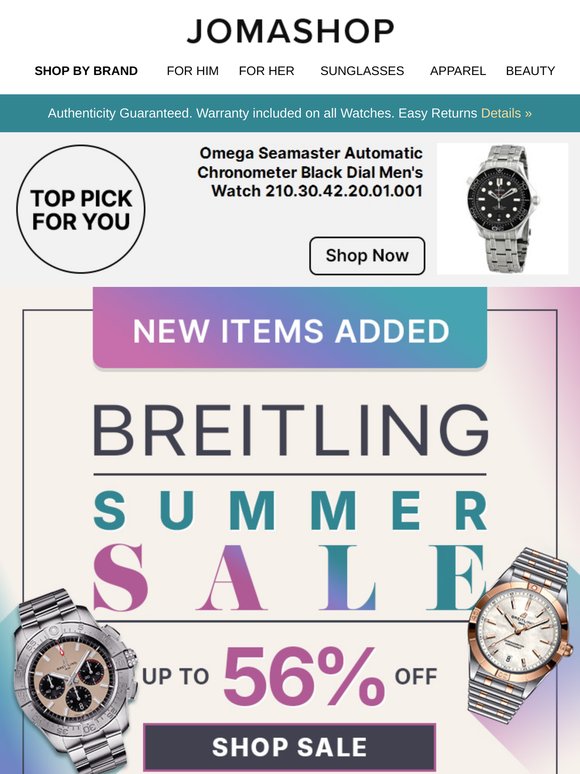 🔵  BREITLING *NEW* SALE: For You