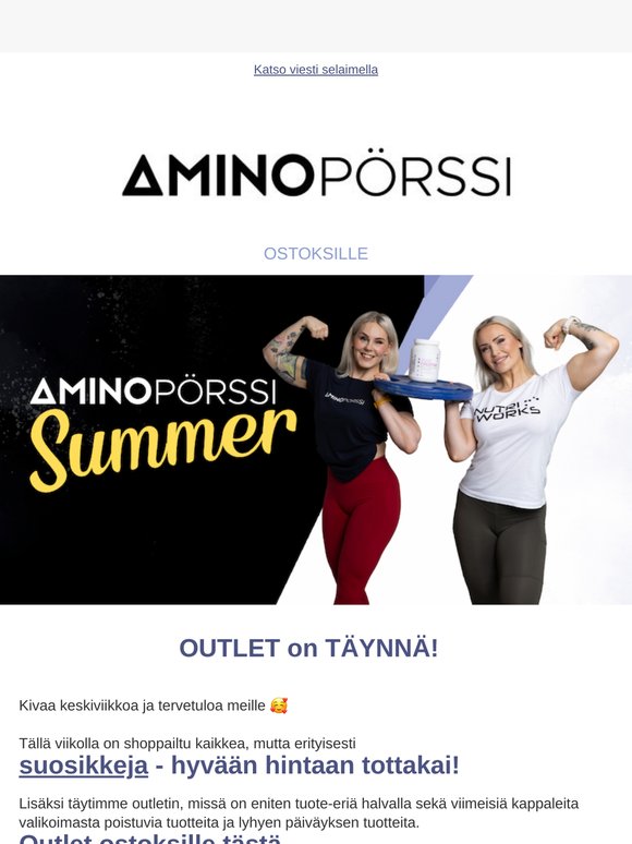 OUTLET on TÄYNNÄ, tsekkaa myös SUOSIKIT! 😍