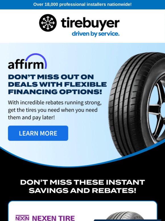 🚙 Ready for New Tires? We've Got Financing!