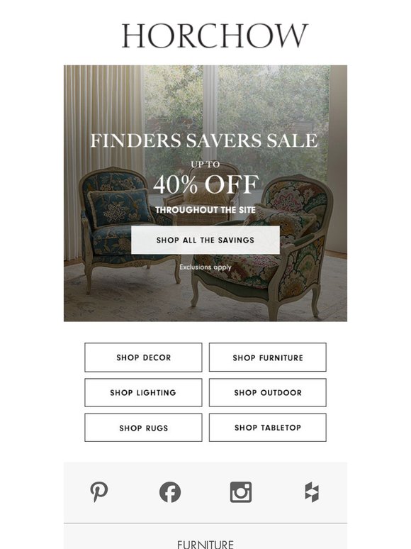 Finders Savers Sale: Take 20-40% off sitewide