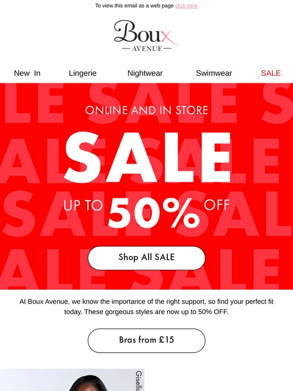 SALE: Feel supported with up to 50% OFF A-G bras