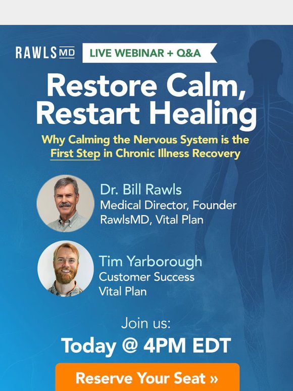 [REMINDER] New Webinar - Restore Calm, Restart Healing