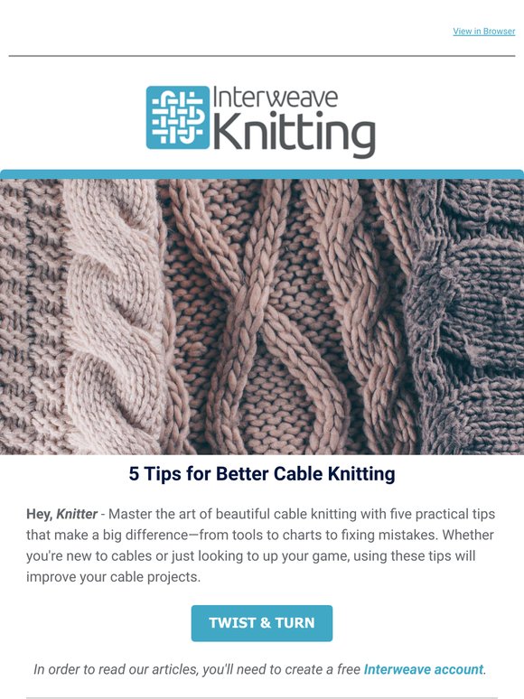 Twist and Turn: 5 Tips for Better Cable Knitting