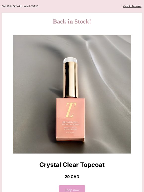 Topcoat and Basecoat back in stock! 😃✨