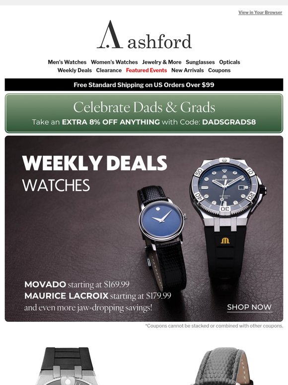Upgrade Your Summer Style with This Week's Watch Deals