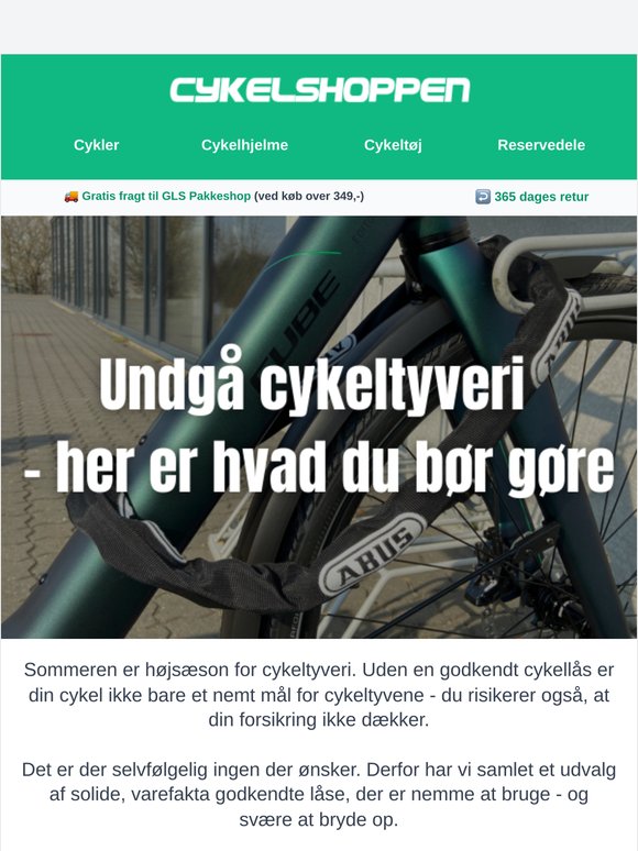 Sommeren er højsæson for cykeltyveri 🚲