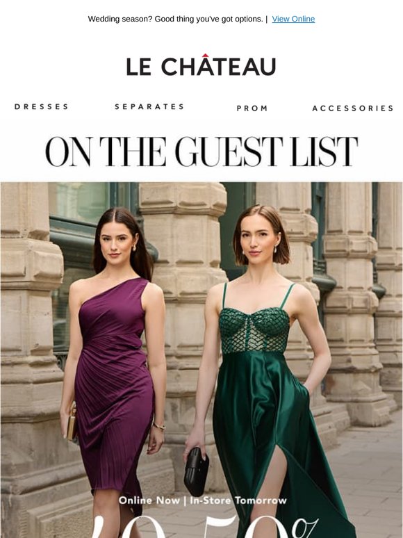 SAY YES TO 40-50% OFF GUEST DRESSES