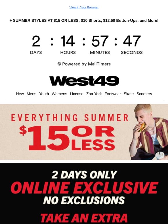 🔥ON NOW: GET AN EXTRA 10% OFF SITEWIDE - 2 DAYS ONLY!