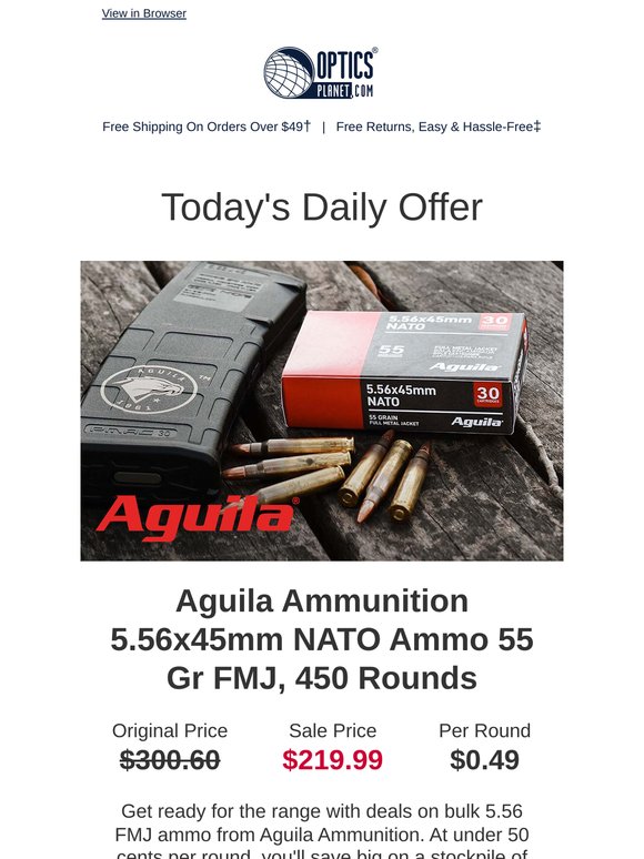 BIG Savings on Aguila Ammunition!