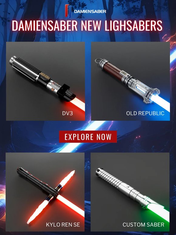 DamienSaber's 3 New Lightsabers: Darth Vader, Old Republic, Kylo Ren SE
