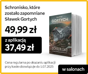 [Taniej w aplikacji] Schronisko, które zostało zapomniane Sławek Gortych | 49,99 zł a z aplikacją 37,49 zł | Cena regularna po okazaniu aplikacji przy kasie obowiązuje do 1.07.2025 r. | W aplikacji
