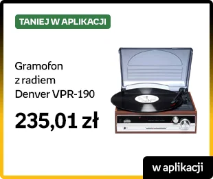 [Taniej w aplikacji] Gramofon z radiem Denver VPR-190 | 235,01 zł | W aplikacji