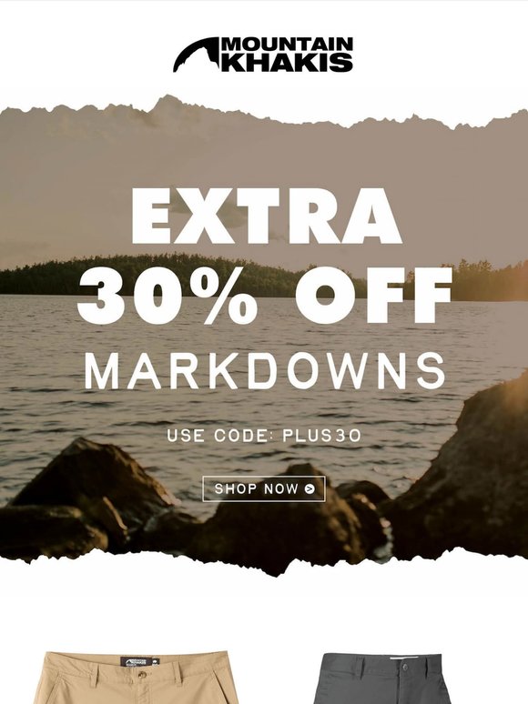 Extra 30% Off Markdowns Starts NOW!