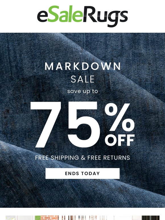 Time's Ticking! Up to 75% Off Markdown Sale Ends Today!
