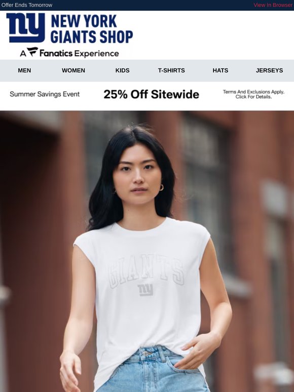 25% Off Your Giants Summer Favorites >>