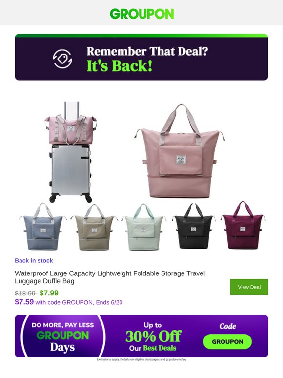 The wait is over! The deal you viewed is back in stock!