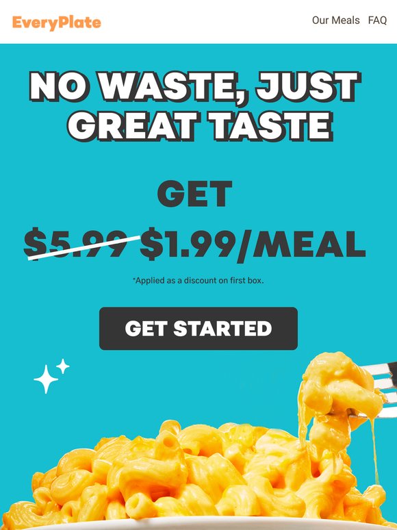 Great meals at an even better price ($1.99/meal 👀)