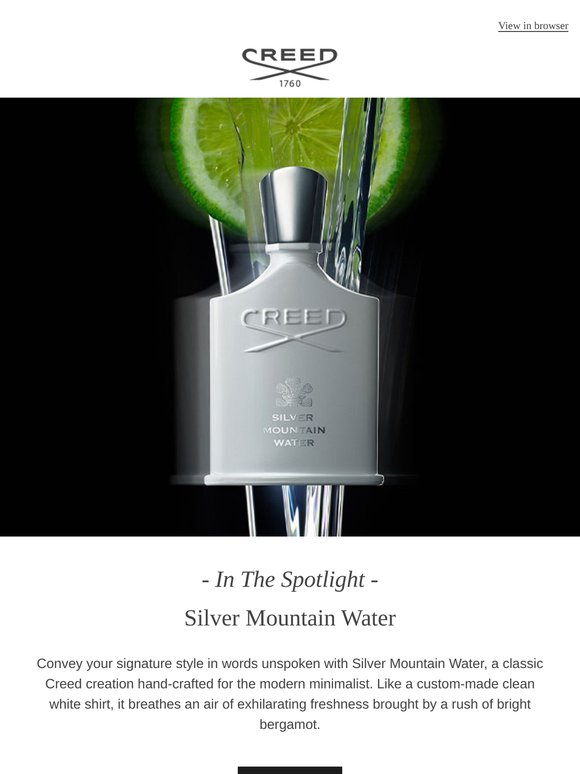 Silver Mountain Water | A Creed Classic