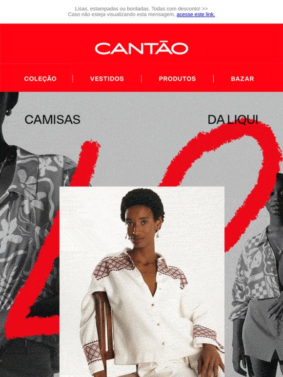 Sua Camisa com até 40% OFF!