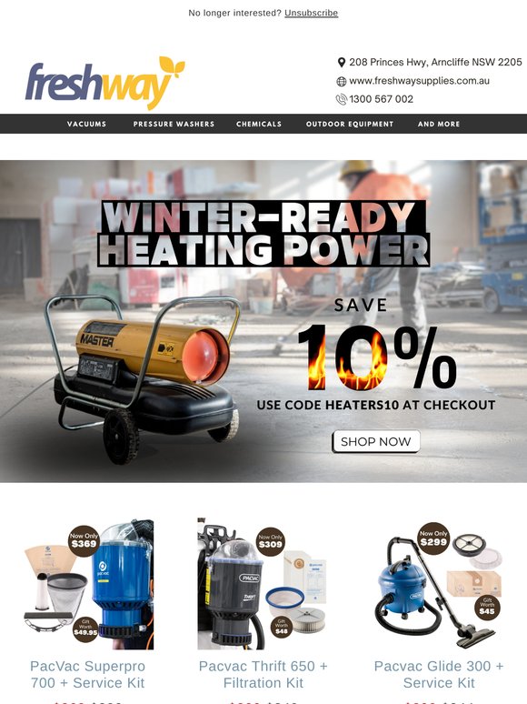 EOFY SALE! 10% Off Heaters & More