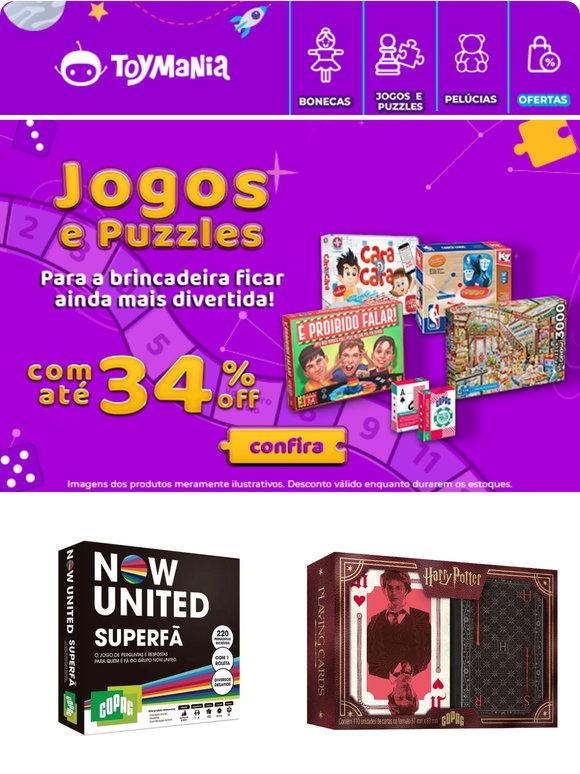 🎮 Aproveite os melhores jogos e puzzles com até 34% off! 🧩