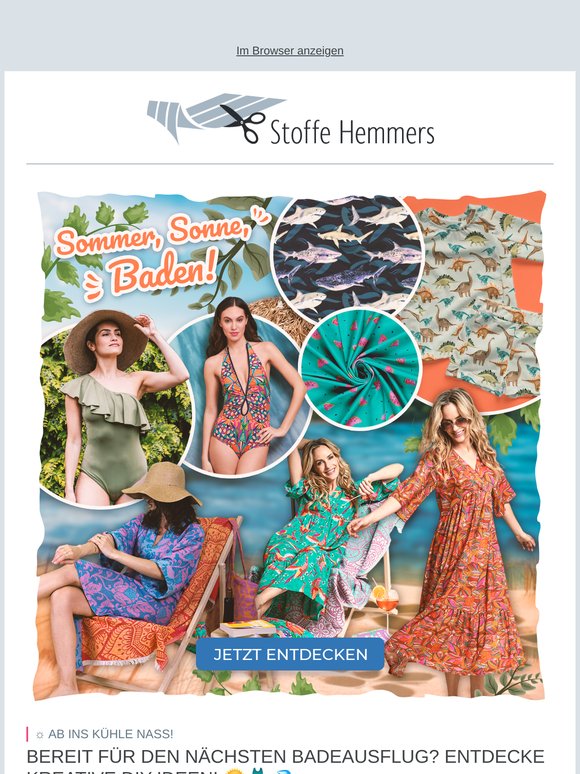 Gratis Schnittmuster, sommerliche Stoffe & kreative Bade-DIYs – Perfekt für deine Nähprojekte! 🌞🩱💦