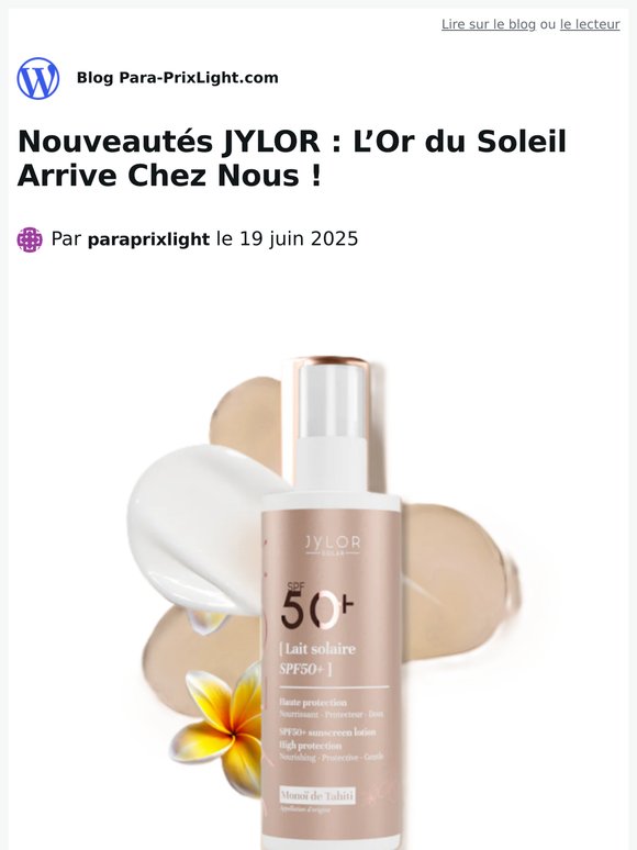 Nouveautés JYLOR : L’Or du Soleil Arrive Chez Nous !