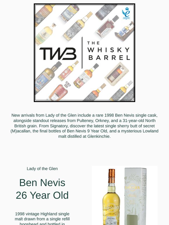😎 New In | Ben Nevis, Secret (M)acallan, Glenkinchie & More!