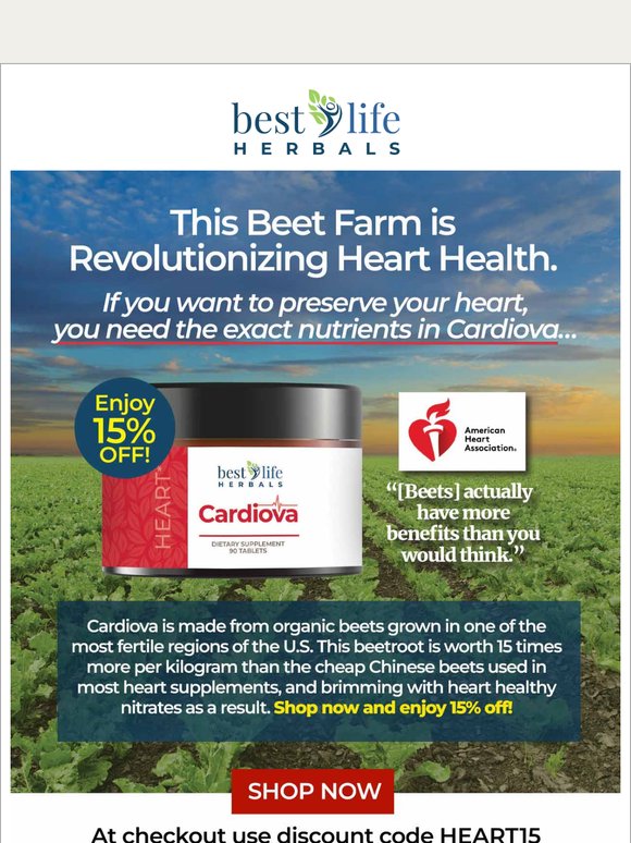 Save 15% - A Tasty & Powerful Way to Support Your Heart ❤️