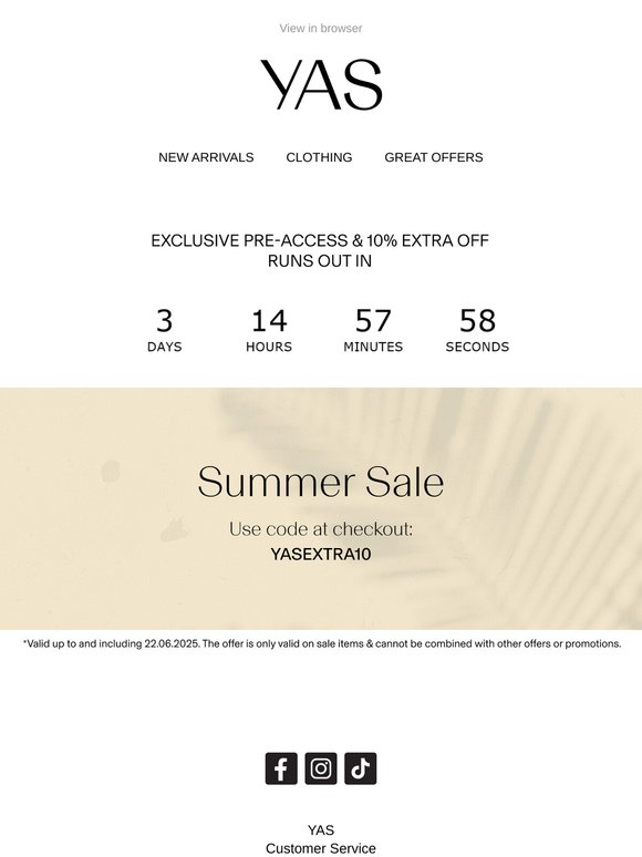 Reminder: Exclusive Pre-access & 10% extra off