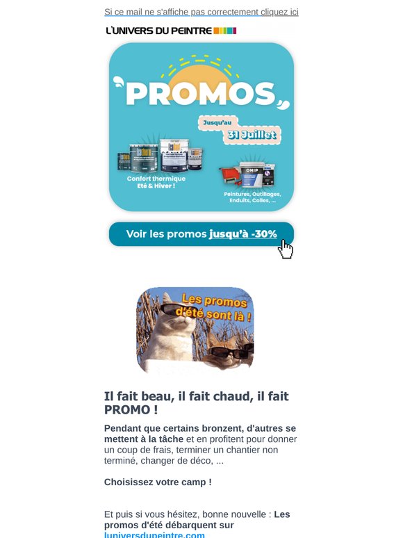 -30% | Il fait beau, il fait chaud, il fait PROMO !