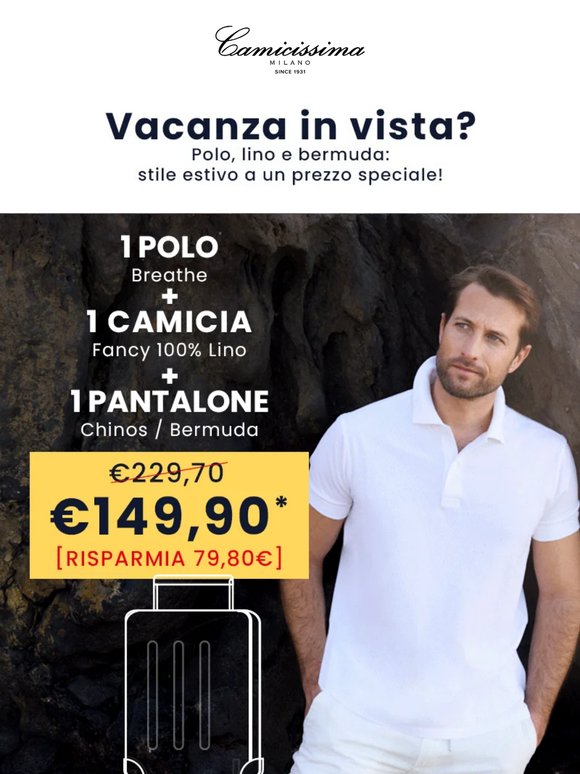 Vacanza in vista? Prepara il tuo look estivo a 149,90€