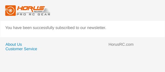 Newsletter subscription success