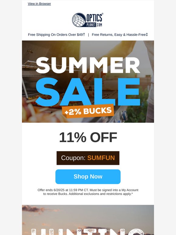🌤️Summer Sale: 11% Off + 2% Bucks