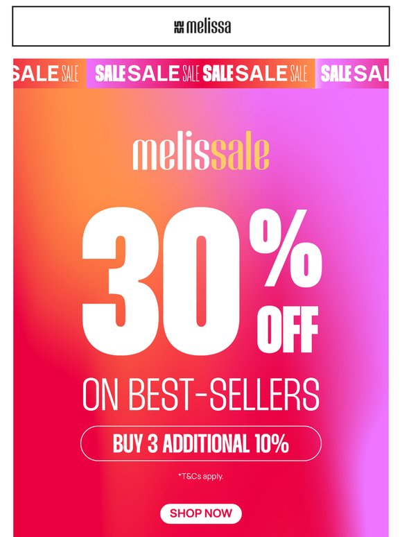 Melissale’s Still On ✨ More Bestsellers Now 30% Off!